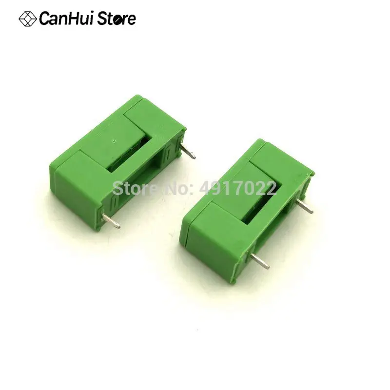 10 шт. пластиковый держатель для предохранителей 5*20 мм с крышкой зеленый цвет