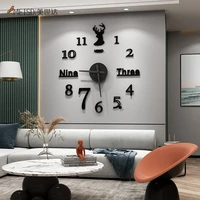 3d clock numbers diy self adhesive simple modern creative clocks wall stickers wall watch home decor living room punch free deco