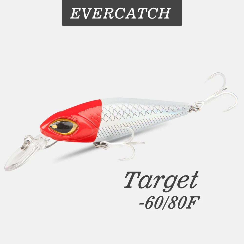 Evercatch Target 60 мм/6 г 80 мм/13 5 Плавающий Гольян topwater кренкбейт для дайвинга jerkbait rattlin