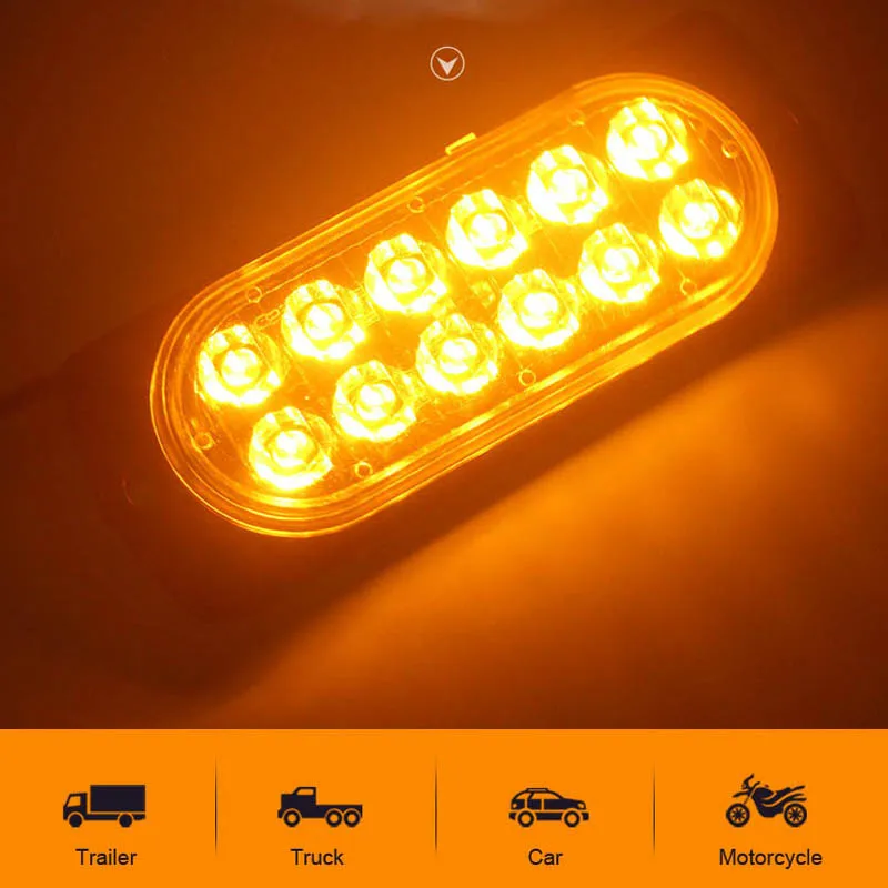 

12V 24V LED Side Marker Indicator Light Lamp Caravan Truck Trailer Lorry LED Clearance Lights Trailer LED Marker Lights 12W