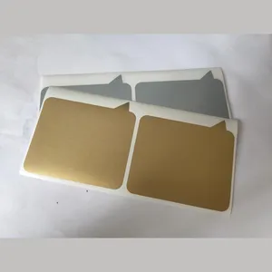Наклейка с защитой от царапин 62x77 мм Quadrate серебристого или золотистого цвета для открытки Обложка канцелярские товары сообщения наклейка для свадебной игры