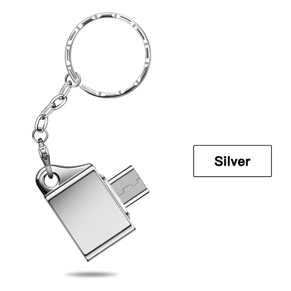 1Pcs Silver OTG Plug FONKEN Micro USB OTG адаптер USB флэш-накопитель OTG штекер type-A кабель конвертер для Android телефона зарядный разъем - Цвет: 1Pcs Silver OTG Plug