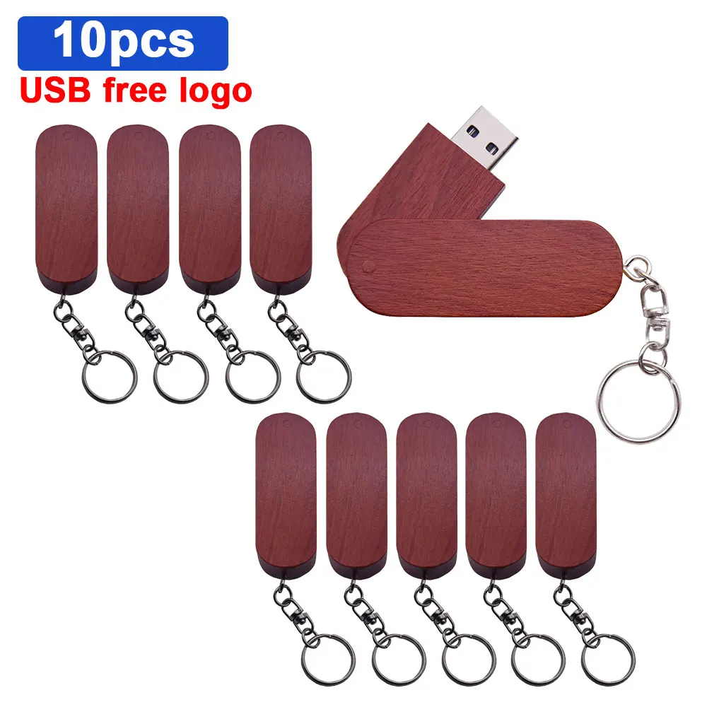 

10pcs/lot free Customize Engraved LOGO wooden rotate usb 2.0 U Disk thumb pen drive 4GB 8GB 16GB 32GB 64gb for gifts