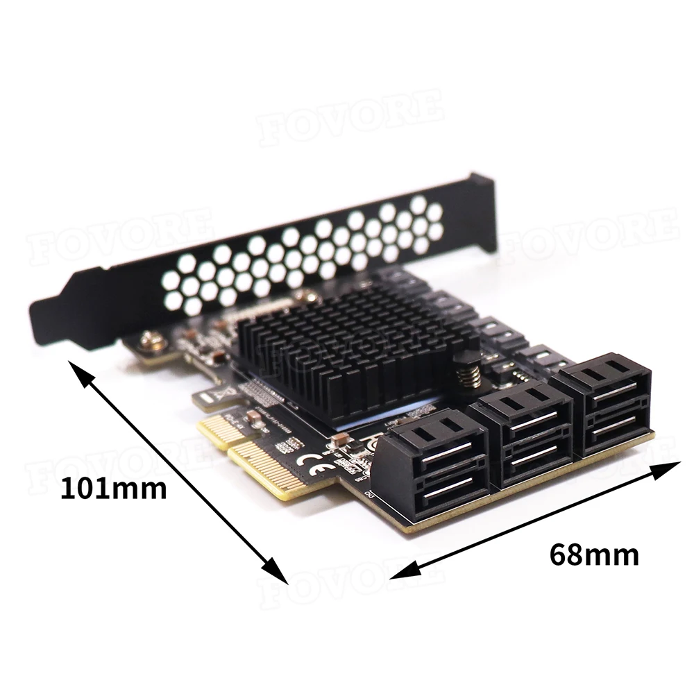 pcie на 10 портов sata 3 iii 30 6 гбитс ssd адапте
