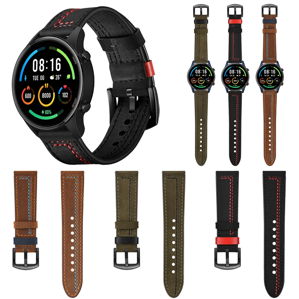 

For Xiaomi Mi Watch Color Sports Edition Band Leather Strap Wriststrap Smarwatch Replaceable Bracelet Watchband