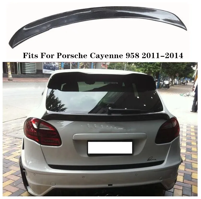 

High quality Carbon Fiber Rear Trunk Lip Spoiler Wing Fits For Porsche Cayenne 958 2010 2012 2013 2014