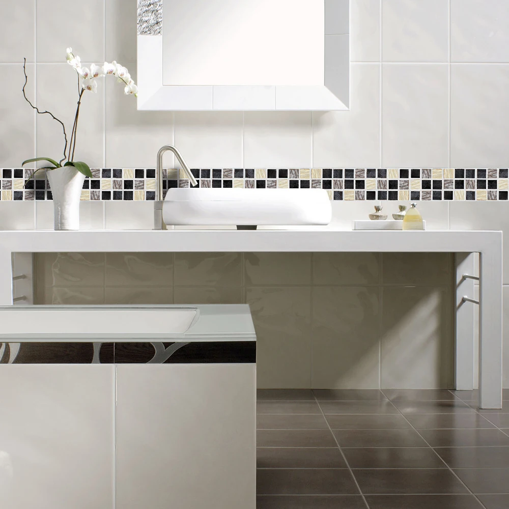 Самоклеящаяся белая мозаичная плитка Funlife наклейки для украшения ванной кухни