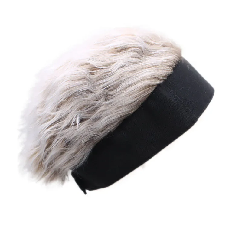 Новые зимние шапки для мужчин модные шапки-бини с париком шапка уличная рисунком