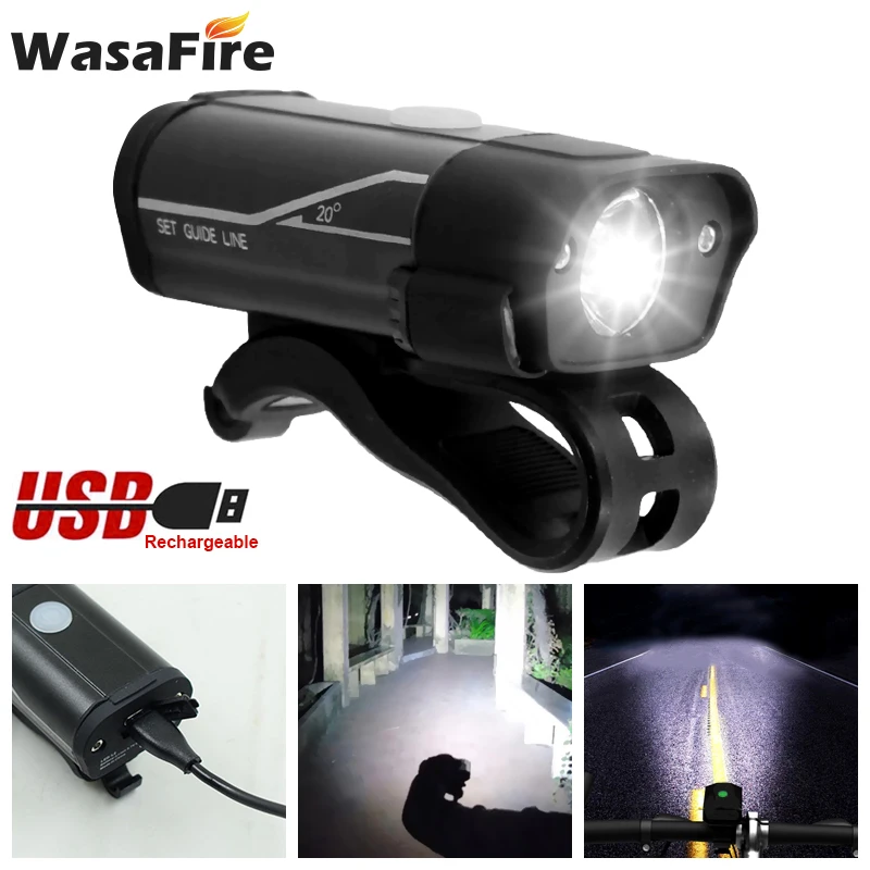 Фонасветильник велосипедный Wasafire аккумулясветодиодный USB 4 режима|Велосипедная