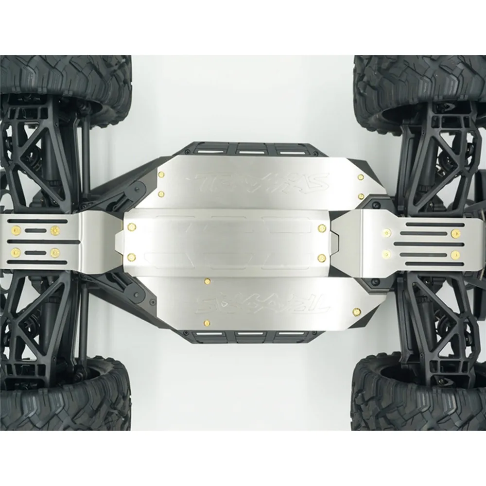 

Protection Stainless Steel Chassis Armor Anti-collision Base Plate for 1/10 TRAXXAS MAXX RC Car Parts