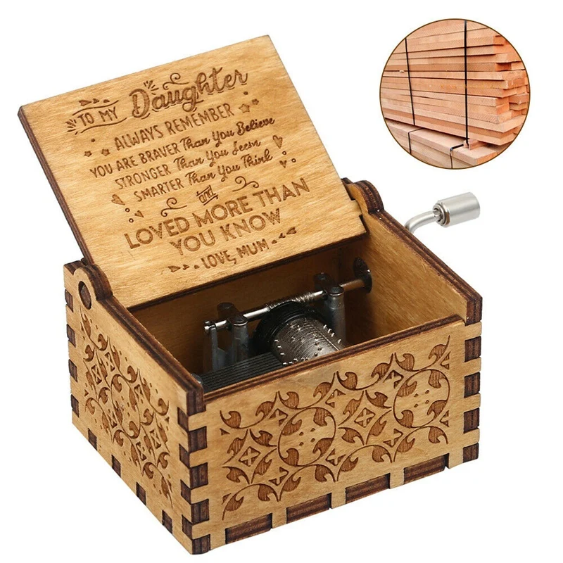 Деревянная музыкальная шкатулка для мамы и дочки-вы мой Солнечный свет