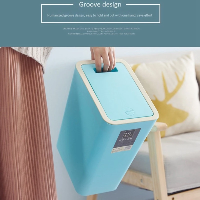 12L мусорная корзина для ванной комнаты туалет кухонная Настенная крышка | Дом и