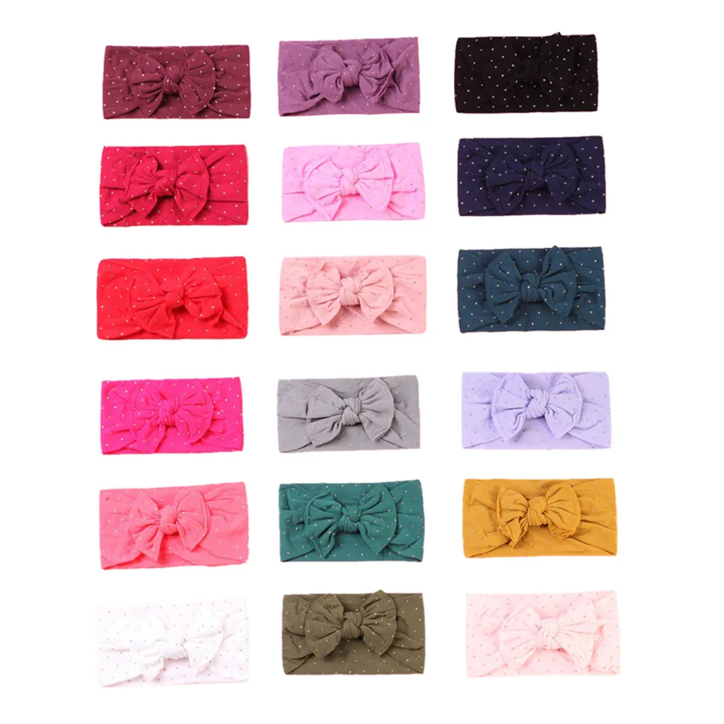 Детская повязка на голову с бантом для девочек хлопковые повязки волос маленьких