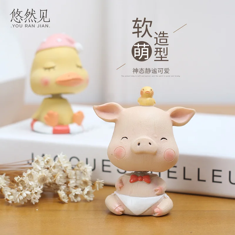 

Встряхивающаяся искусственная творческая милая мультяшная животная автомобильное украшение интерьерные принадлежности персонализирова...