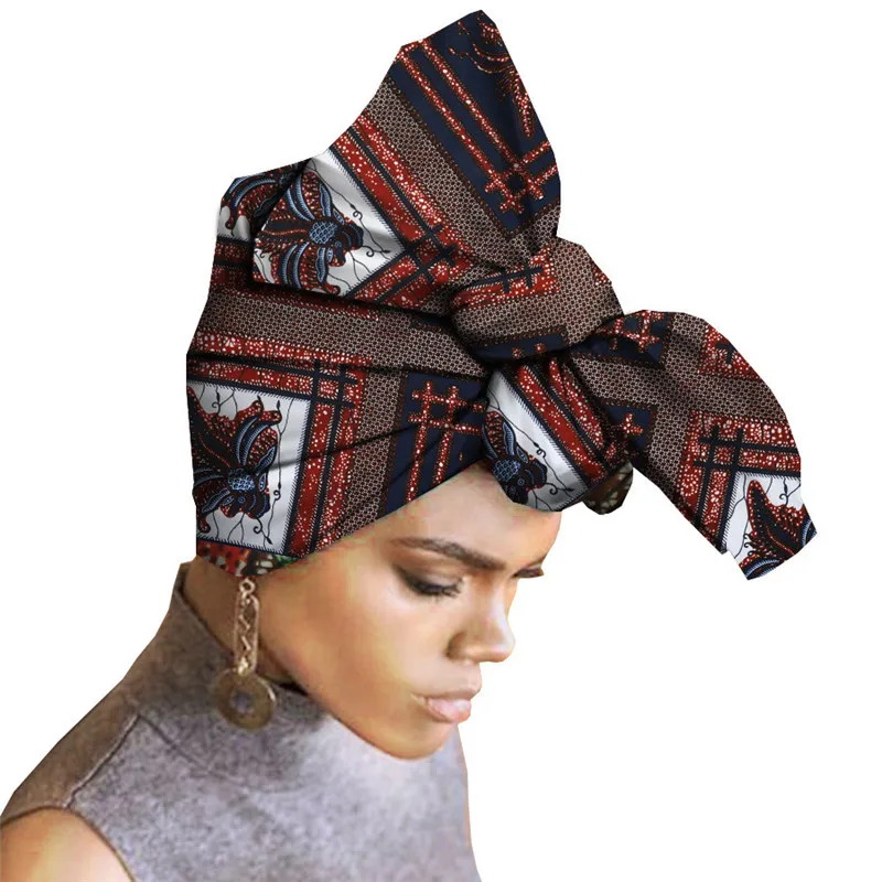 Африканский шарф с принтом африканская Женская одежда полотенце повязка на