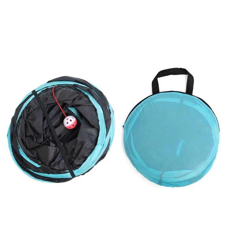 

Foldable Polyester Cat Playing Tunnels Collapsible Cat Tunnel Tube Interactive Indoor Cats Kitten Toys Breathable M6CE