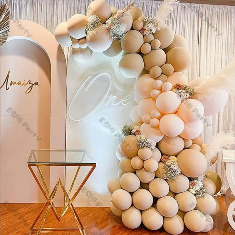 

9Ft Doubled Cream Peach Balloons Garland Arch Blush Boho Wedding Bride To Be Decoration Apricot Ballon Kit Valentines Day Decor