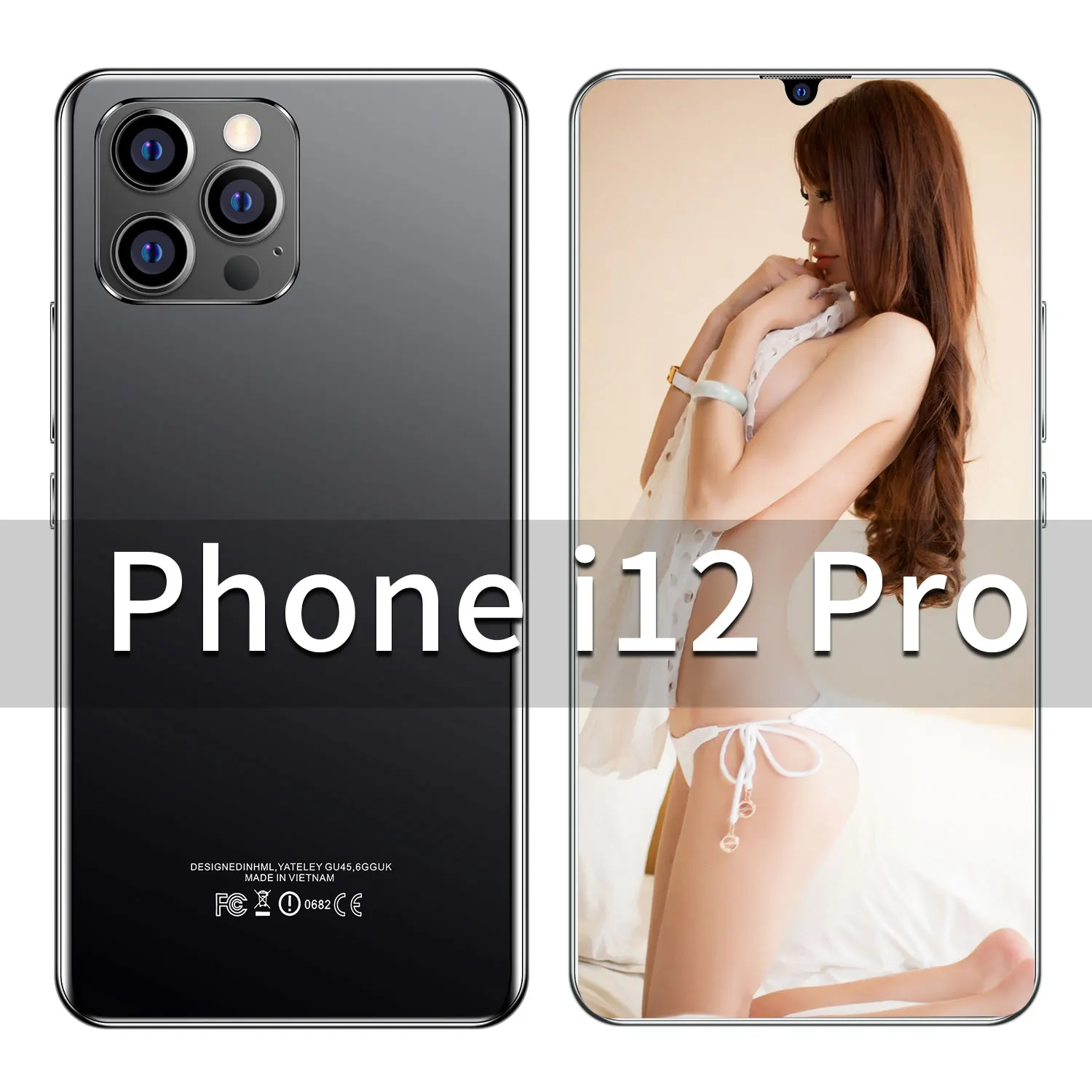 Tel&eacute;fono Inteligente I12Pro versi&oacute;n Global, Smartphone de 6,7 pulgadas, 12GB y 512GB, MTK6889 Deca Core, Dual SIM, 6800mAh, 16 + 32MP-0