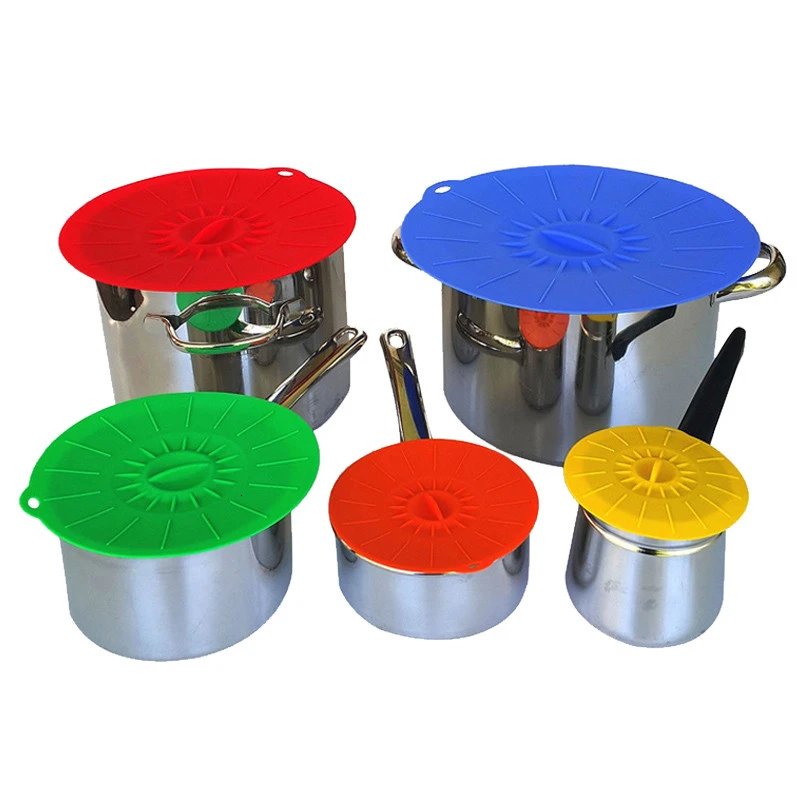 Силиконовые крышки для микроволновых печей 5 шт. универсальная многоразовая