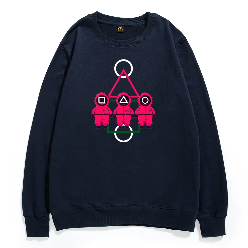 

Korean TV Show Round Six Men Hoodies Cartoon Squid Game Printed Sweatshirts Harajuku Anime Clothes Cotton Autumn Men Pullover