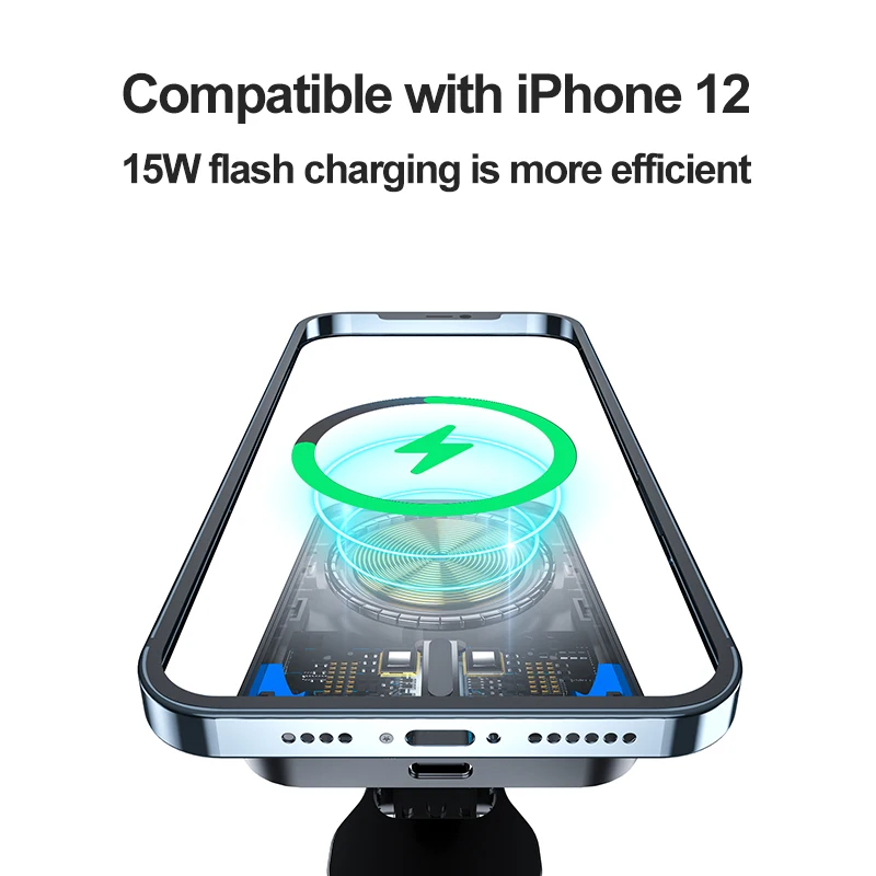 15w magnetic wireless car charger for iphone 12 13 car wireless charger air vent stand fast charging phone holder for iphone 12 free global shipping