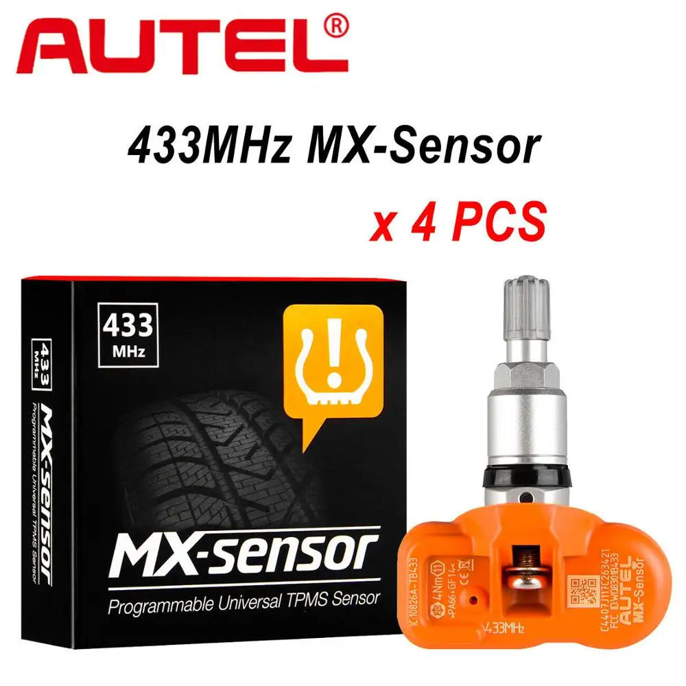 Autel TPMS Датчик 433 МГц 4 шт. инструмент для ремонта шин автомобиля датчик давления в