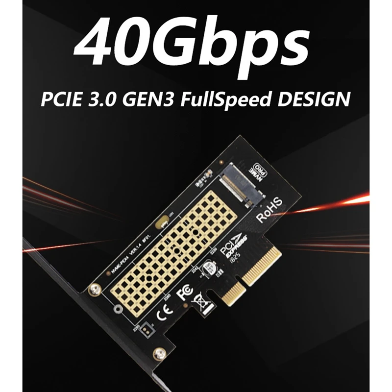 Переходная плата M.2 NVMe SSD Riser Card M.2-PCIE3.0 M KEY Gen3 для Windows 10 Mac OS PCI-E 3 0 X4 X8 X16 Adapter |