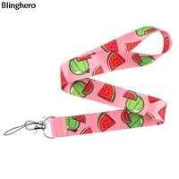 blinghero caroon lanyard cool watermelon print lanyards strap phone holder neck straps hang ropes fashion keys accessory bh0312