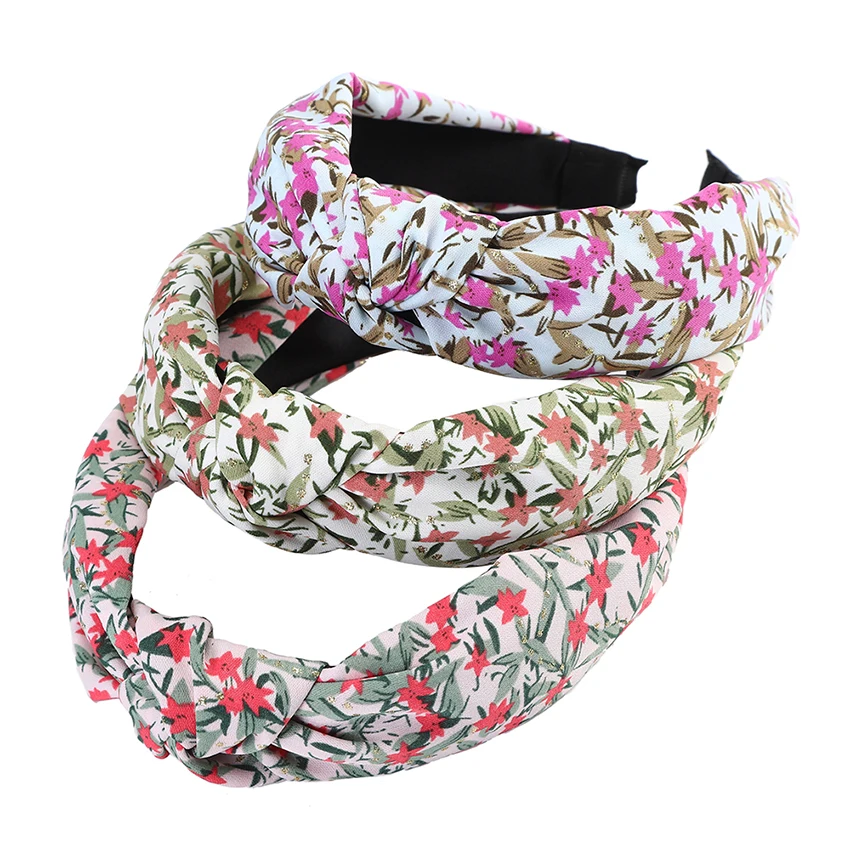 

MOLANS Print Knotted Headband For Women Wide Knot Hairband Hair Accessories Hair Bands Hoop Bezel Headwear