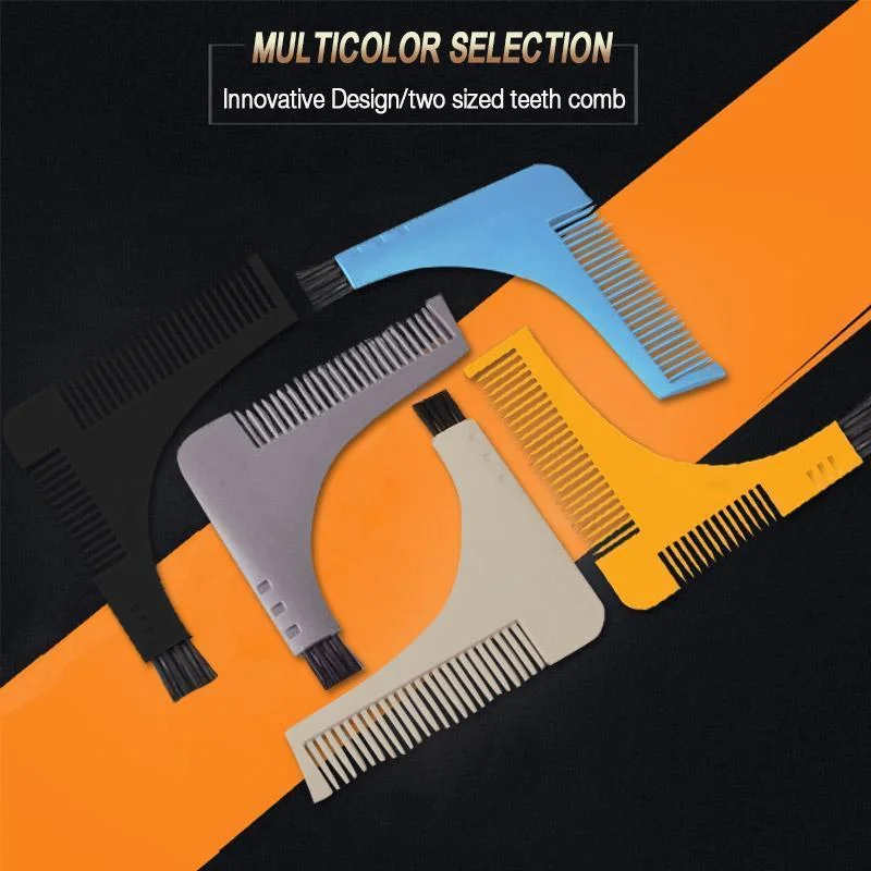 Новый набор для бороды мужчин шаблон придания формы и укладки расческа