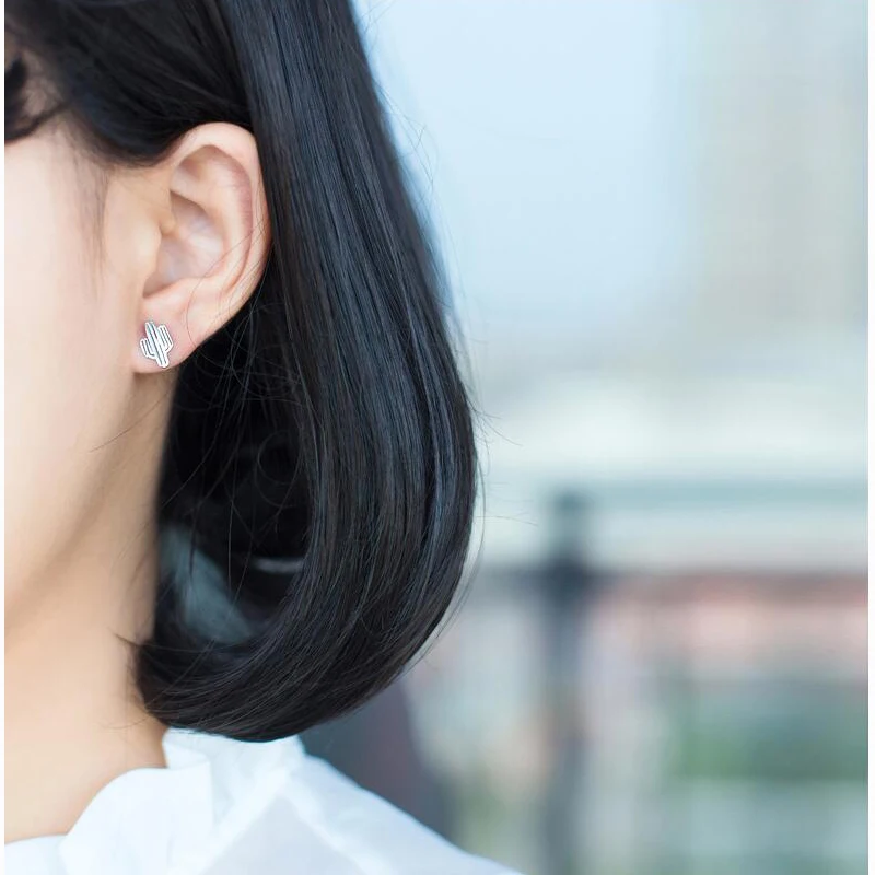 Trustdavis минималистичные Аутентичные 925 стерлингового серебра модные крошечные