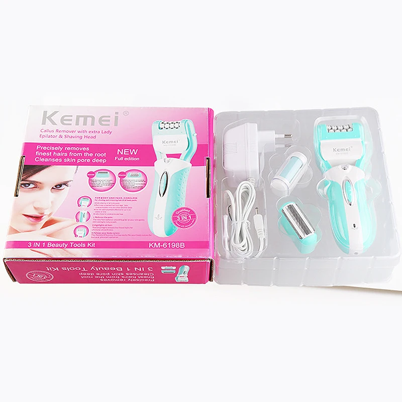 Электрический эпилятор 3 в 1 Женская бритва перезаряжаемый для удаления мозолей