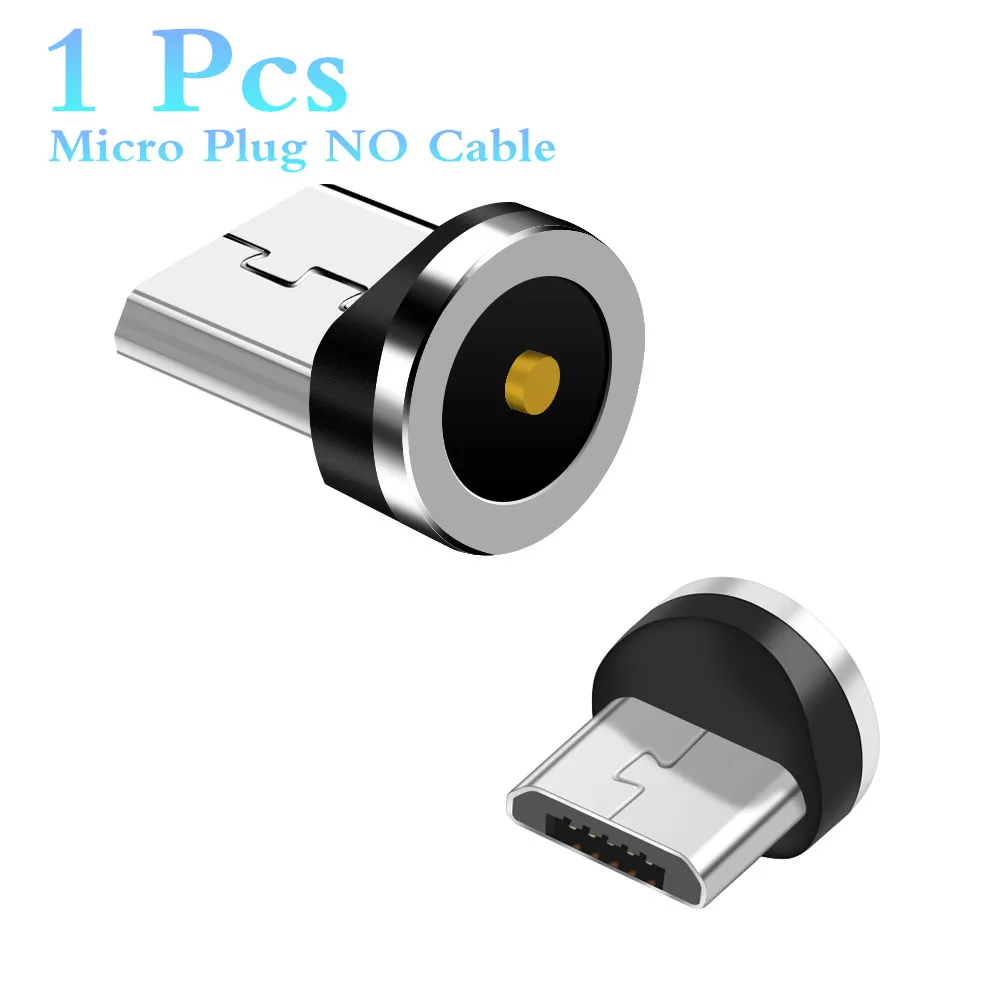 Магнитный зарядный кабель штекер Micro USB Type-C 8-контактный адаптер с подсветкой