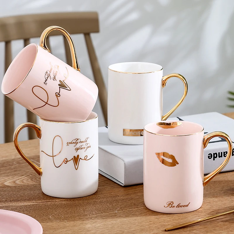 1 Чашка из керамики в стиле любовь, подарок, напиток молоко кофе, посуда для питья, подарок для друга, 11,8х11,5 см.