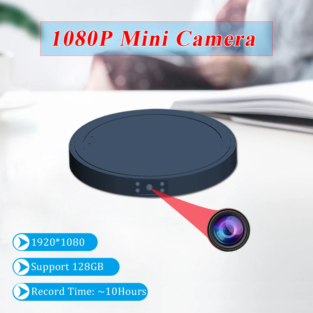 

Mini Camera Espion HD 1080P Night Vision Webcam Motion Detection S-P-Y Camcorder DVR DV Video Recorder Cam No Wireless Charger