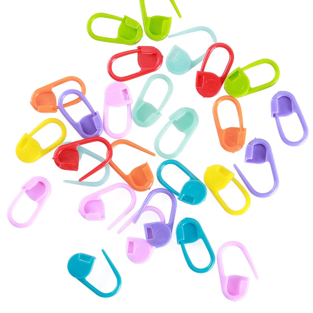 

New Colorful Plastic Knitting Weave Knitting Crochet Amazing Locking Stitch Needle Clip Set Markers