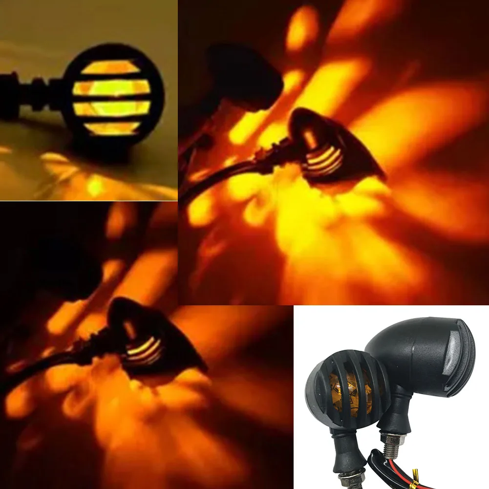 Желтая сигнальная лампа мотоциклетные винтажные фонари поворотных сигналов для