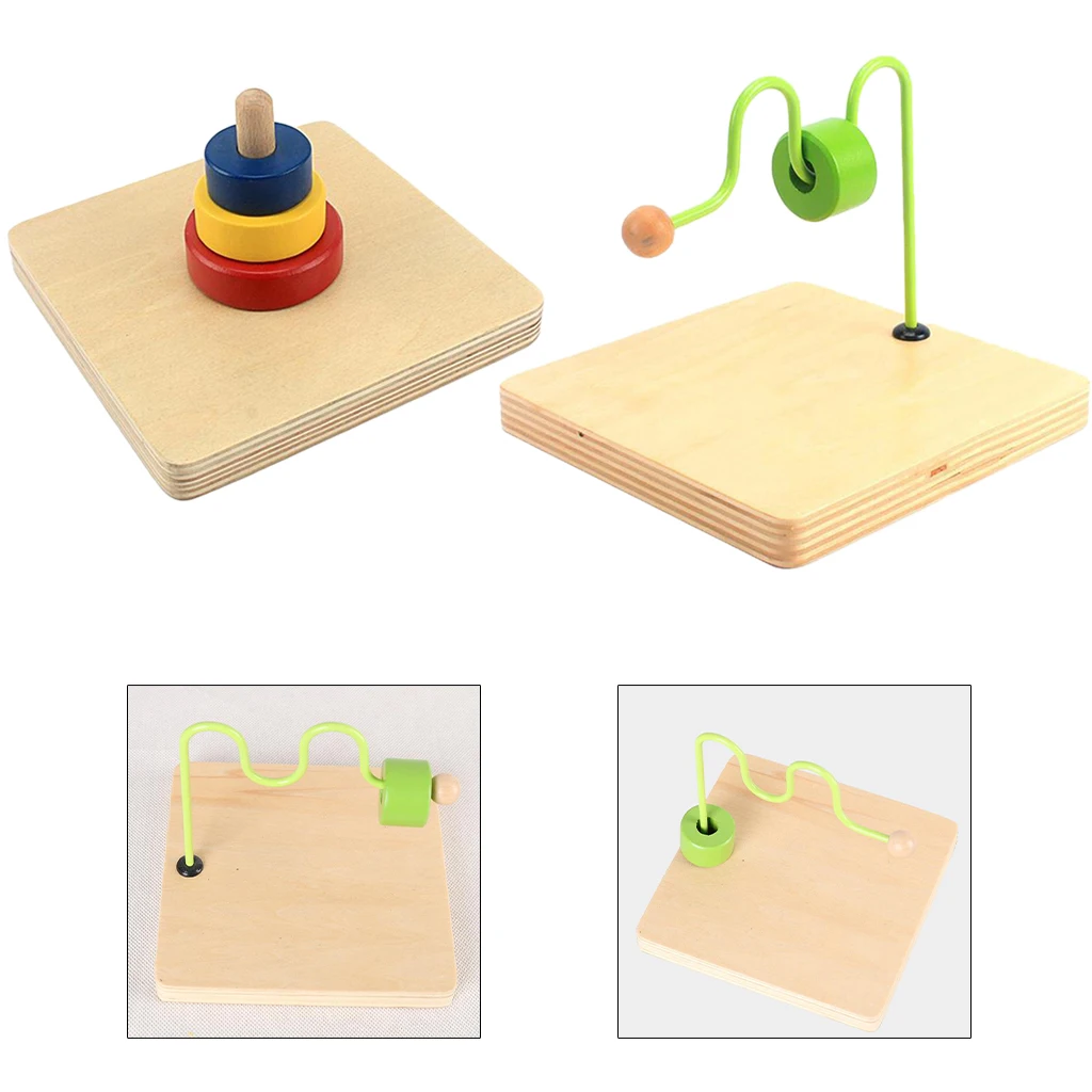 

Montessori Horizontal Dowel Set Wooden Cylindrical Parallel for Toddler