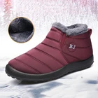 Женские ботинки Lucyever, зимние, теплые, водонепроницаемые, Нескользящие, с плюшевой подкладкой, на плоской подошве, с хлопковой вставкой, 2021