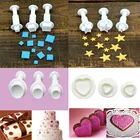 3 шт.компл. резак для выпечки печенья, выталкиватель, штамп, Плунжер, рельефная звезда, сделай сам, кухонные инструменты для украшения выпечки, торта