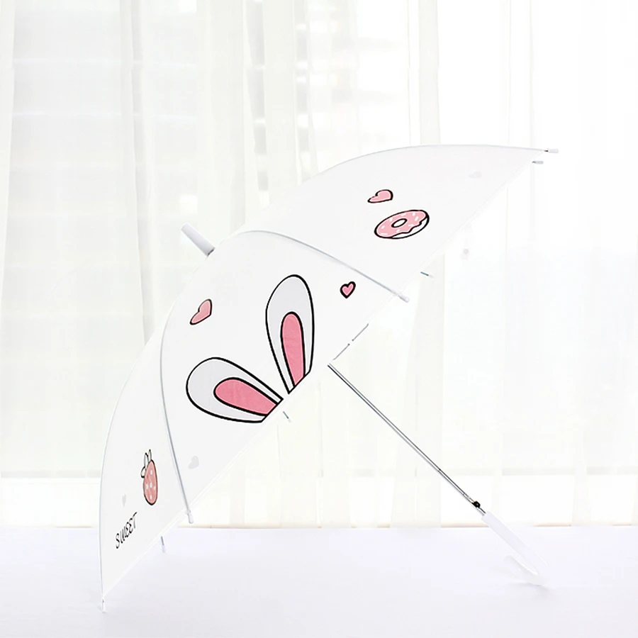 Милый прозрачный зонтик с кроликом детский женский зонт корпорация лезвие