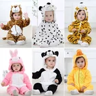 Xinfenglai, детские комбинезоны, Одежда для новорожденных, фланелевый комбинезон с животными, детский комбинезон