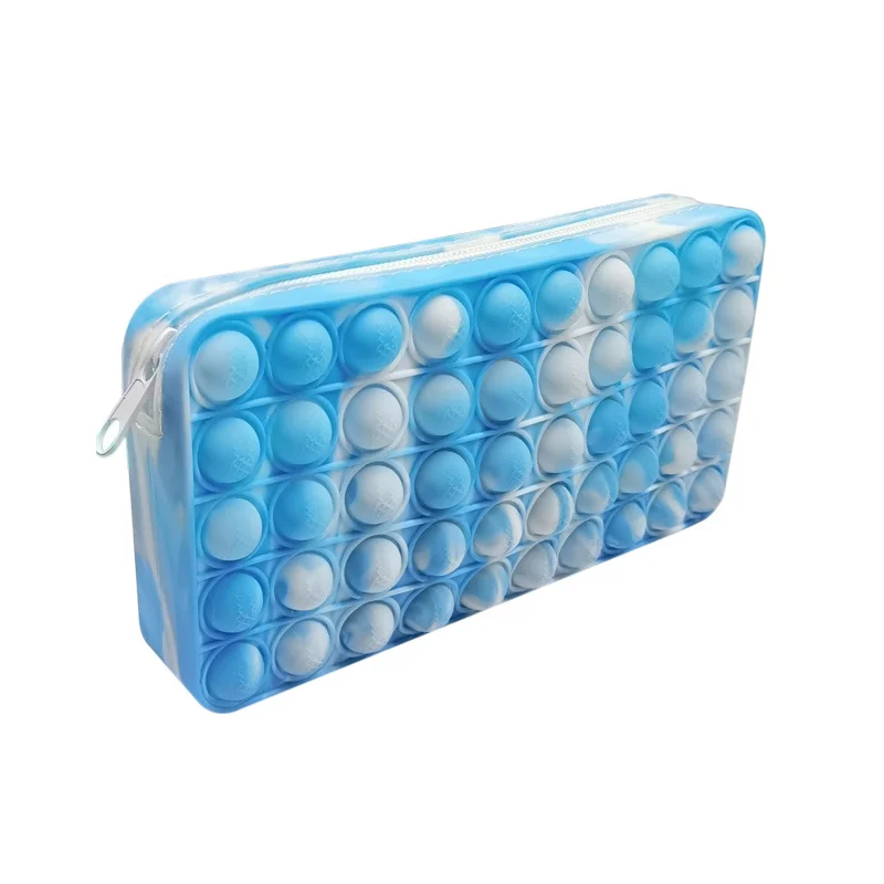 Silicone Fidget Toys Bag Simple Dimple Pops Sensory Push Its Bubble Pencil Case Storage Box Cute Handbag for Children Girls | Игрушки и