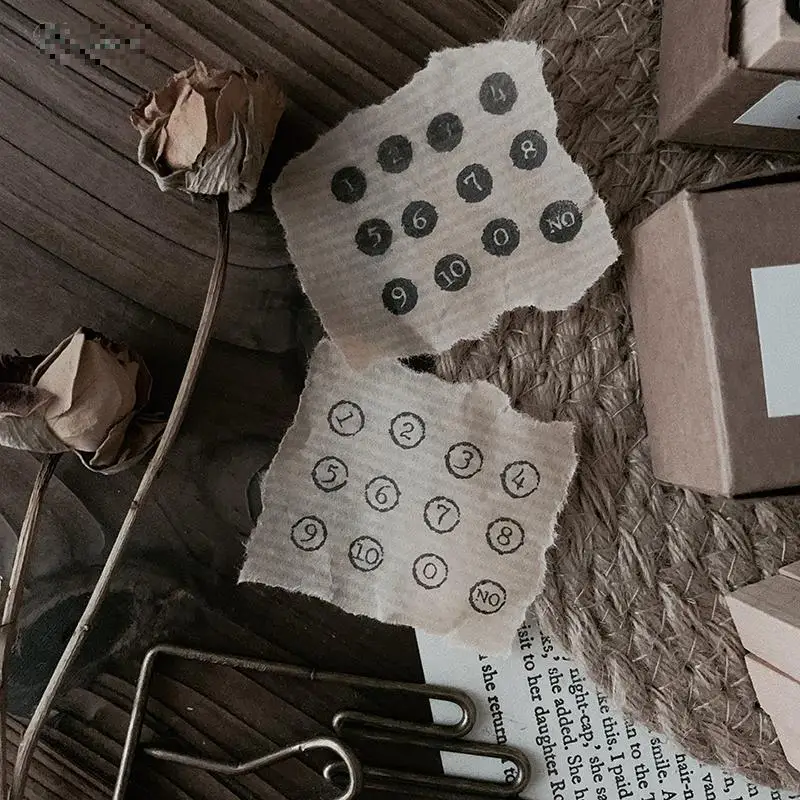 1 комплект винтажная серия цифр штамп DIY деревянные резиновые штампы для stationery канцелярские принадлежности Скрапбукинг Стандартный штамп