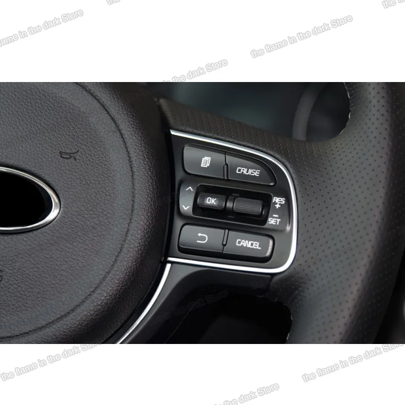 

Lsrtw2017 Car Steering Wheel Multifunctional Button Trims for Kia K5 Optima 2016 2017 2018 Interior Mouldings Accessories