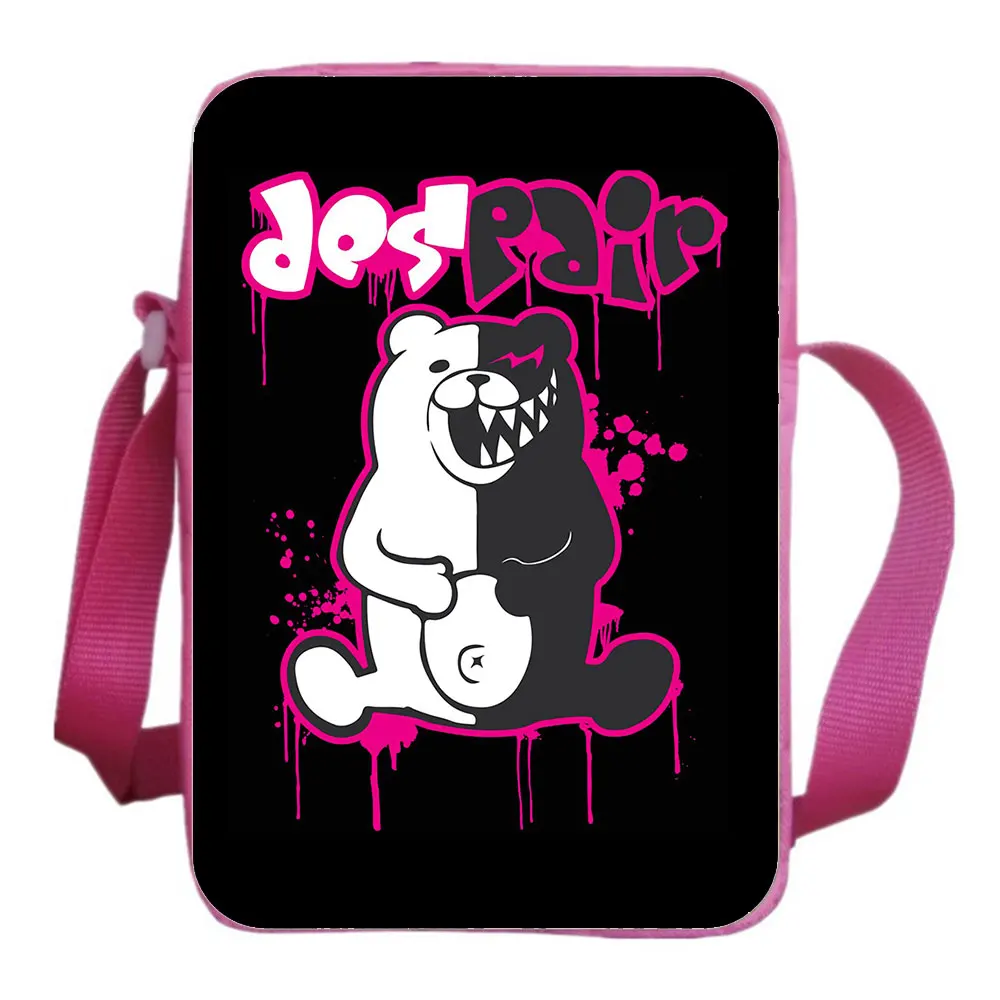 Japan Anime Danganronpa Shoulder Bag Monokuma Messenger Bags Crossbody Shoulder Bag Schoolbag Men Women Daily Backpacks