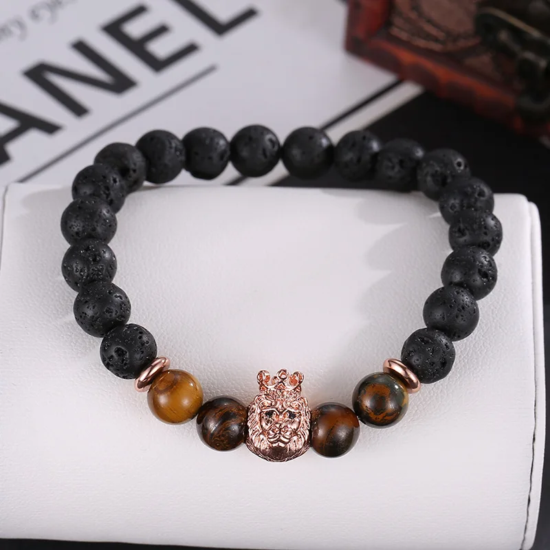 Золотистый браслет из натурального камня Женские Ювелирные изделия Круглые