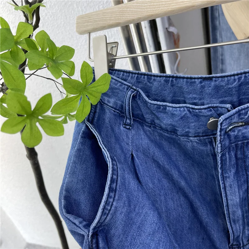 

Nine-Point Pants Women's Jeans Loose All-Match Thin Wide-Leg Pants Fashion Casual Pants 2021 New