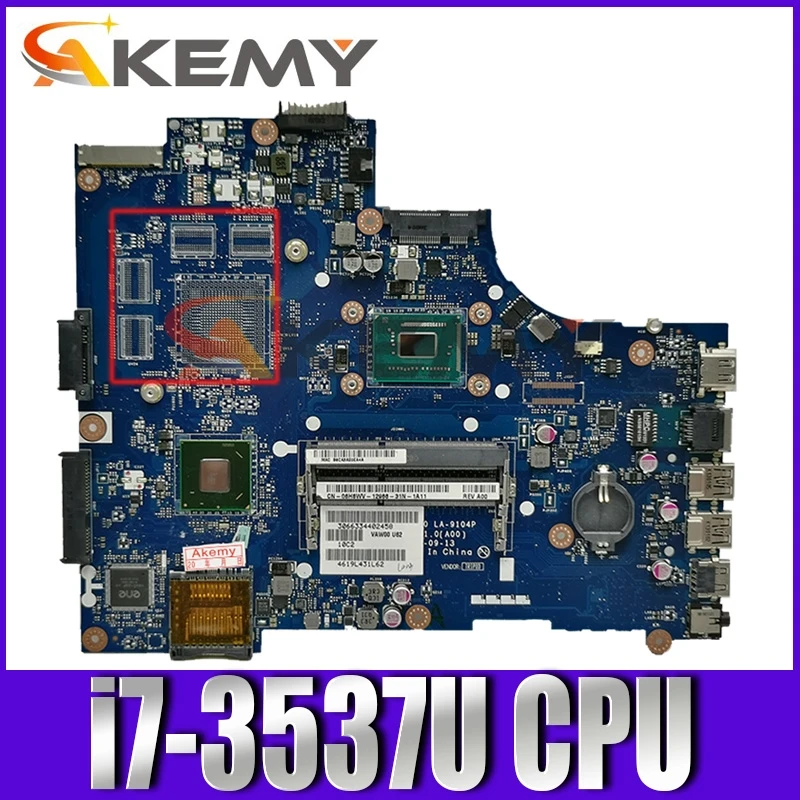 Оригинальная материнская плата aptop для DELL Inspiron 3521 Φ SR0XG VAW00 i7-3537U 0RDTJC SLJ8E |