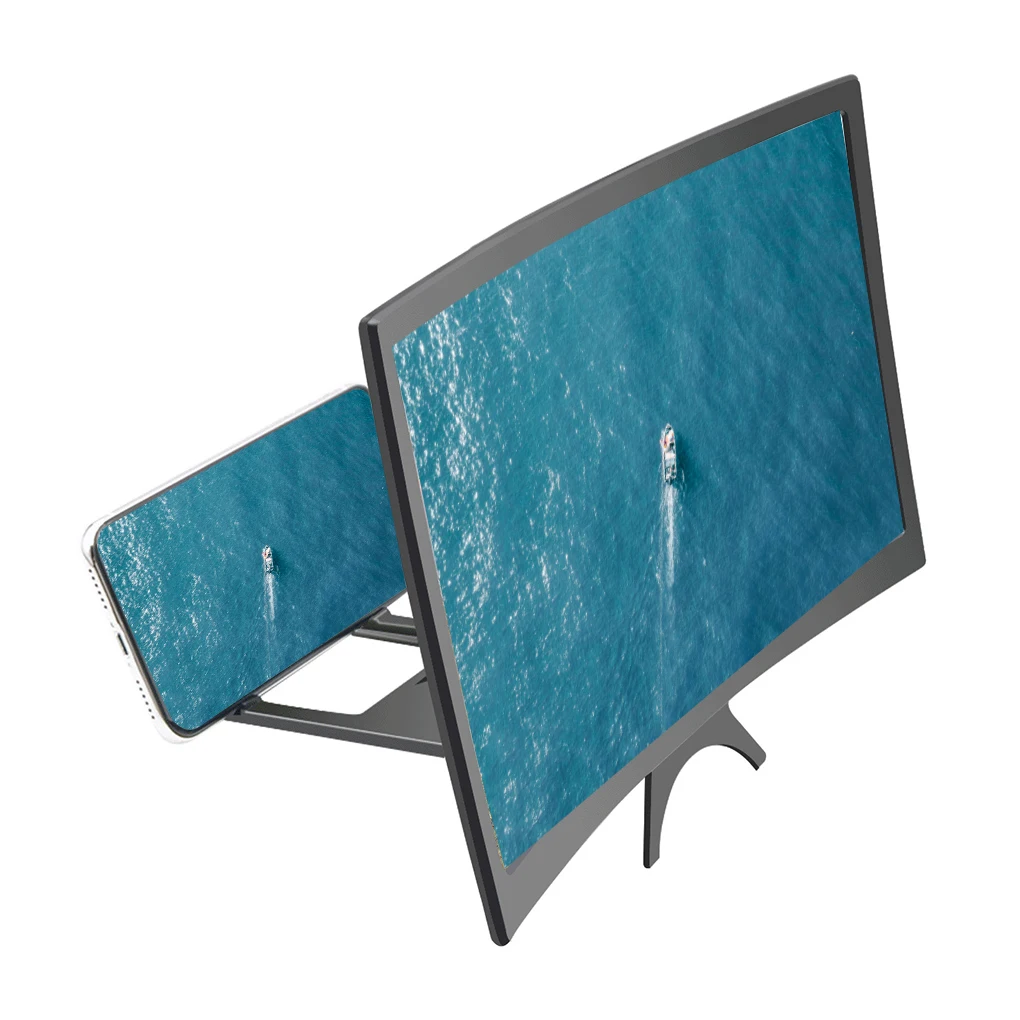 L6 12 дюймовый увеличитель 3d экрана усилитель видеофильма с изогнутым экраном